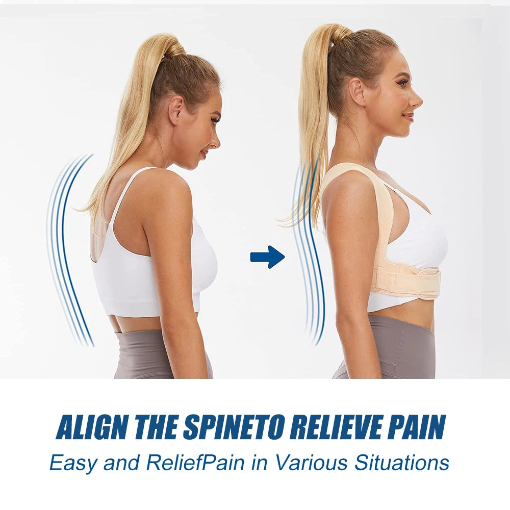 LOYPHARD™ Adjustable Upper Back Posture Corrector – Breathable Shoulder & Back Support Brace