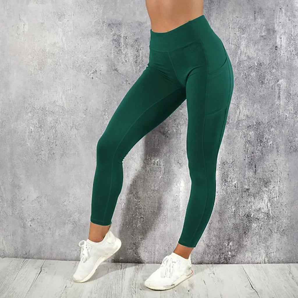 LOYPHARD High-Waist Yoga Leggings with Pockets – Stretch Fitness Pants for Gym, Running & Everyday Comfort