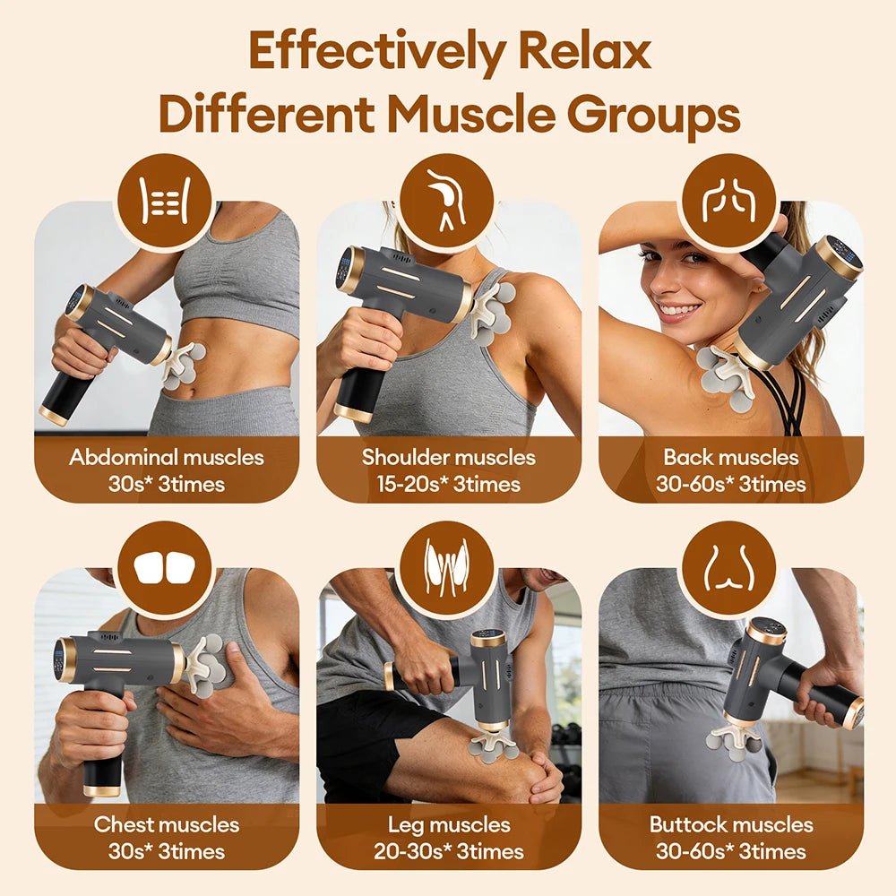 LOYPHARD™ 11-in-1 Deep Tissue Massage Gun – 99 Speed High-Frequency Muscle Recovery Massager.