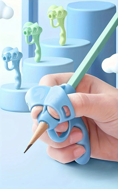 LOYPHARD™ 4PCS Writing Grip Corrector Set – Soft Silicone Handwriting Aid for Kids & Students