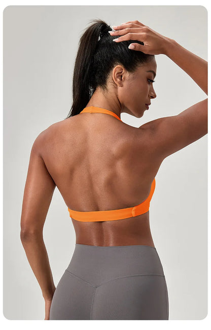 LOYPHARD Strappy Sports Bra – Women's Criss-Cross Back Padded Yoga & Fitness Bra
