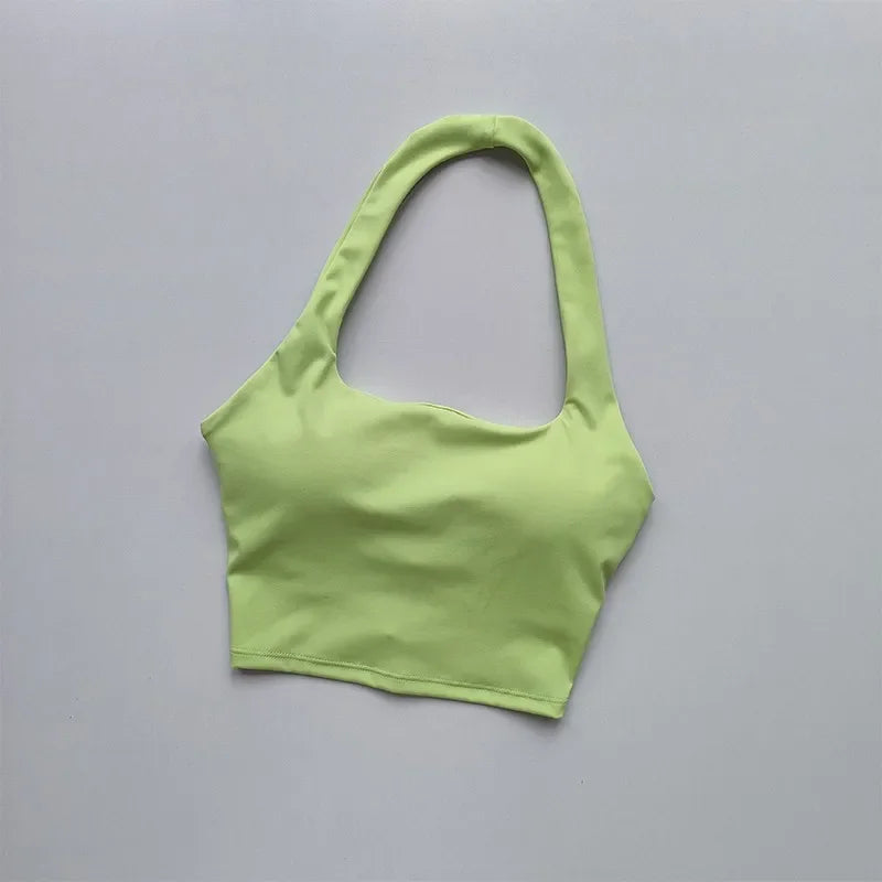LOYPHARD Women's Fitness Sports Bra – Backless Workout Crop Top for Gym, Yoga & Activewear