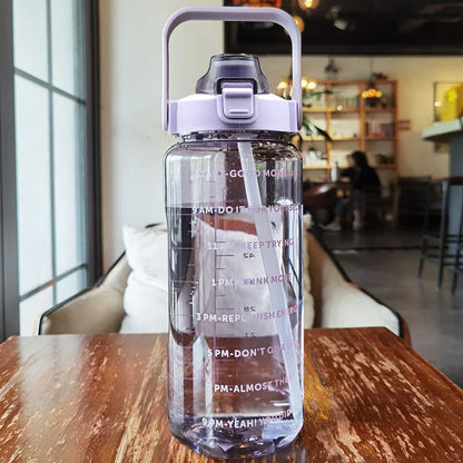 LOYPHARD™ 2L Large Capacity Water Bottle – Portable Sports Fitness Jug with Straw.