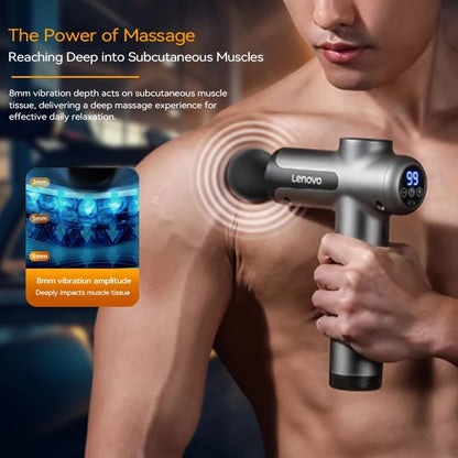 LOYPHARD™ Deep Tissue Massage Gun – Wireless Rechargeable Muscle Massager with 8 Heads for Neck, Back & Full Body Recovery.
