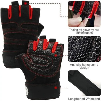 LOYPHARD Shockproof Gym Gloves – Weight Lifting Wrist Support Gloves for Men & Women