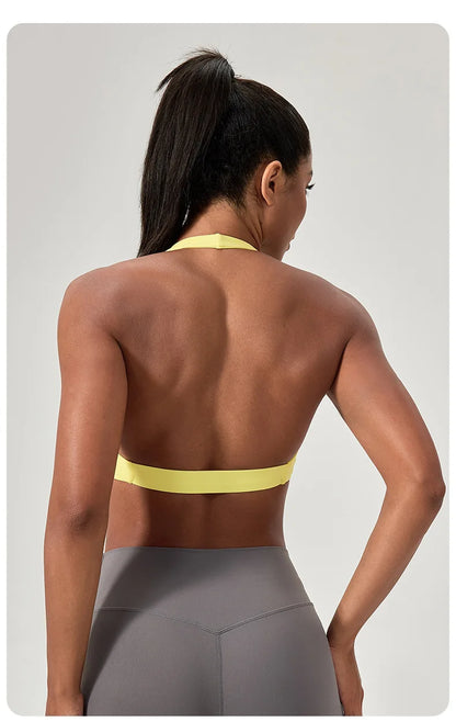 LOYPHARD Strappy Sports Bra – Women's Criss-Cross Back Padded Yoga & Fitness Bra