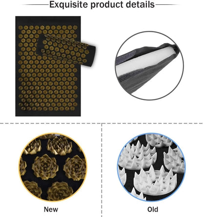 LOYPHARD Acupressure Recovery Mat & Pillow Set – Deep Muscle Relief & Full Body Relaxation