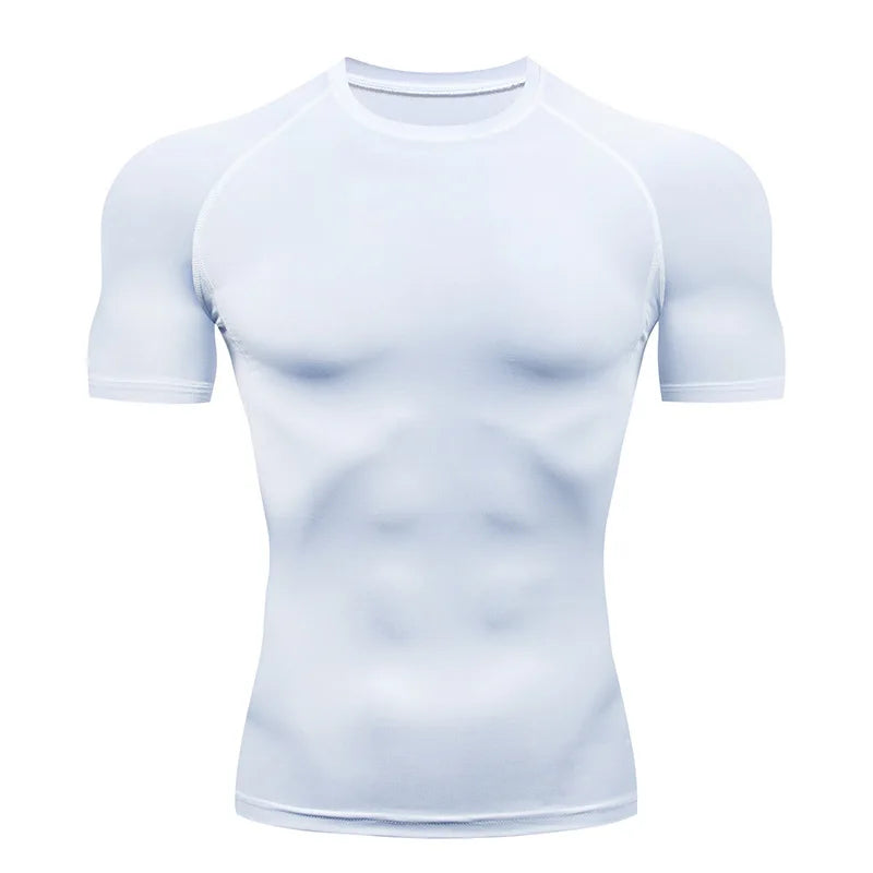 LOYPHARD Men's Compression Running Shirt – Quick Dry Performance Tee for Gym, Running, Training & Muscle Support