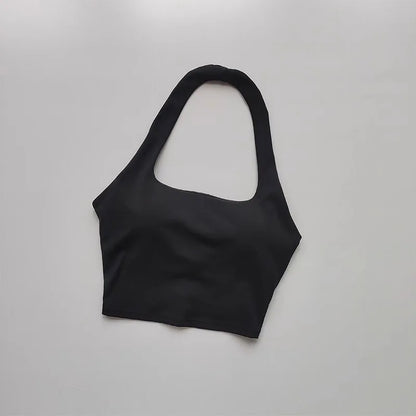 LOYPHARD Women's Fitness Sports Bra – Backless Workout Crop Top for Gym, Yoga & Activewear