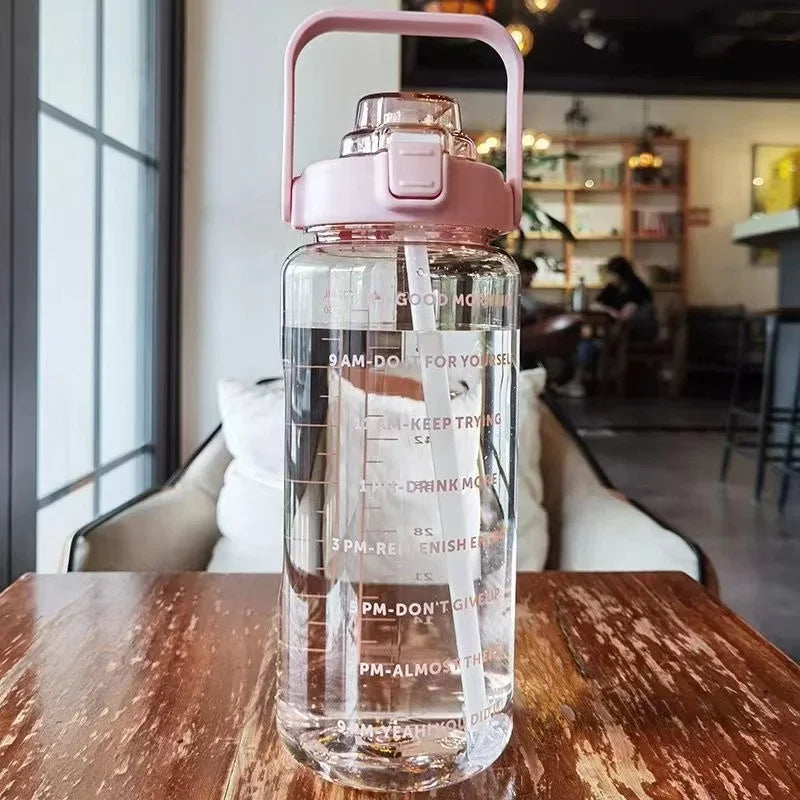 LOYPHARD™ 2L Large Capacity Water Bottle – Portable Sports Fitness Jug with Straw.