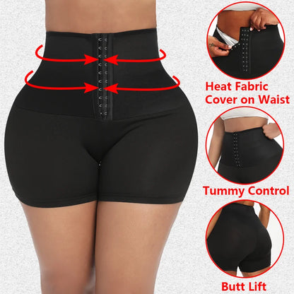 LOYPHARD Women's Thermo Sweat Shorts – High-Waist Sauna Body Shaper for Workout & Fitness Support.