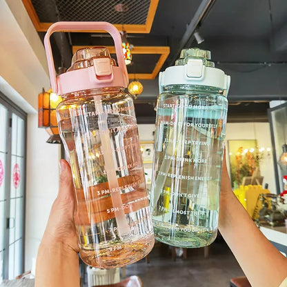 LOYPHARD™ 2L Large Capacity Water Bottle – Portable Sports Fitness Jug with Straw.