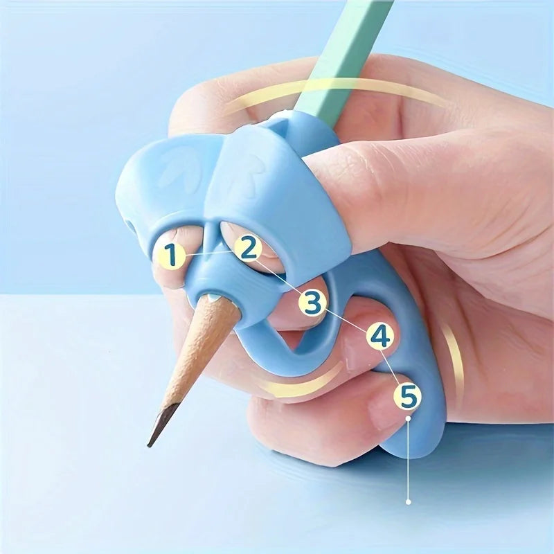 LOYPHARD™ 4PCS Writing Grip Corrector Set – Soft Silicone Handwriting Aid for Kids & Students