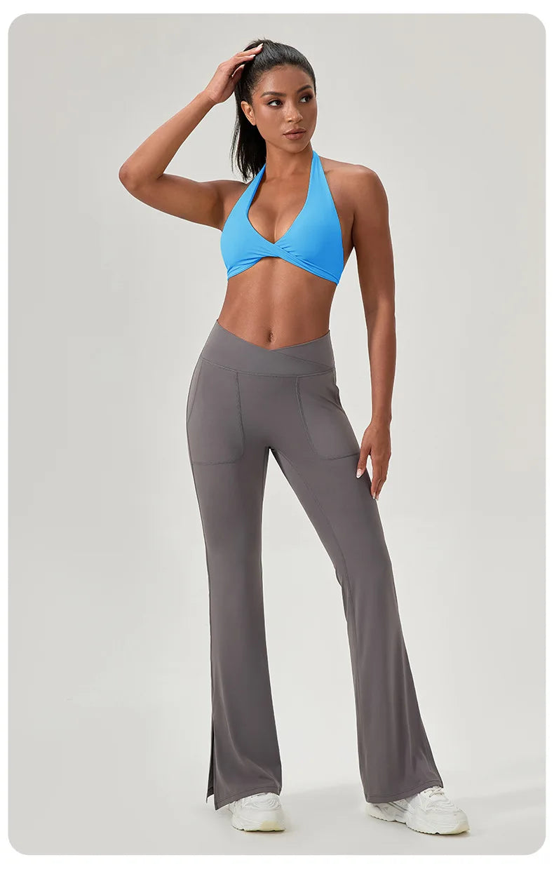 LOYPHARD Strappy Sports Bra – Women's Criss-Cross Back Padded Yoga & Fitness Bra
