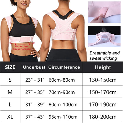 LOYPHARD™ Adjustable Upper Back Posture Corrector – Breathable Shoulder & Back Support Brace