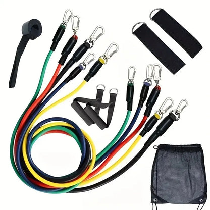 LOYPHARD 11PCS Resistance Bands Set – Portable Fitness Equipment with Pull Rope, Ankle Straps & Chest Expander