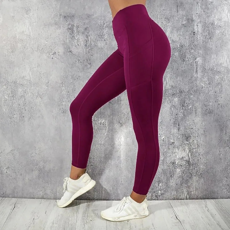 LOYPHARD High-Waist Yoga Leggings with Pockets – Stretch Fitness Pants for Gym, Running & Everyday Comfort