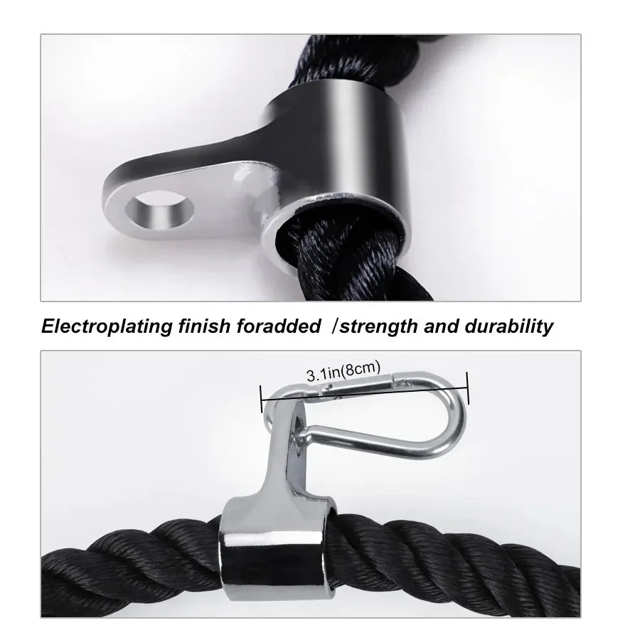 LOYPHARD Pro Resistance Training Rope – Triceps, Biceps & Back Cable Attachment