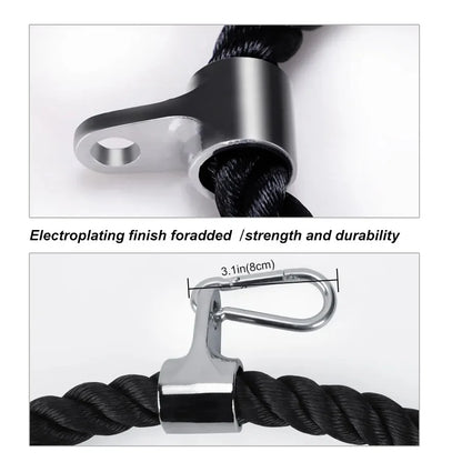 LOYPHARD Pro Resistance Training Rope – Triceps, Biceps & Back Cable Attachment