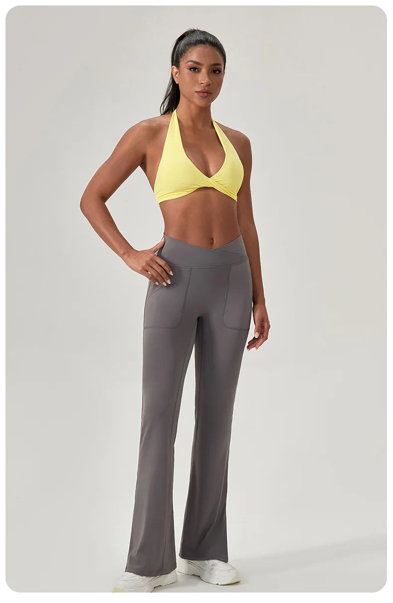 LOYPHARD Strappy Sports Bra – Women's Criss-Cross Back Padded Yoga & Fitness Bra