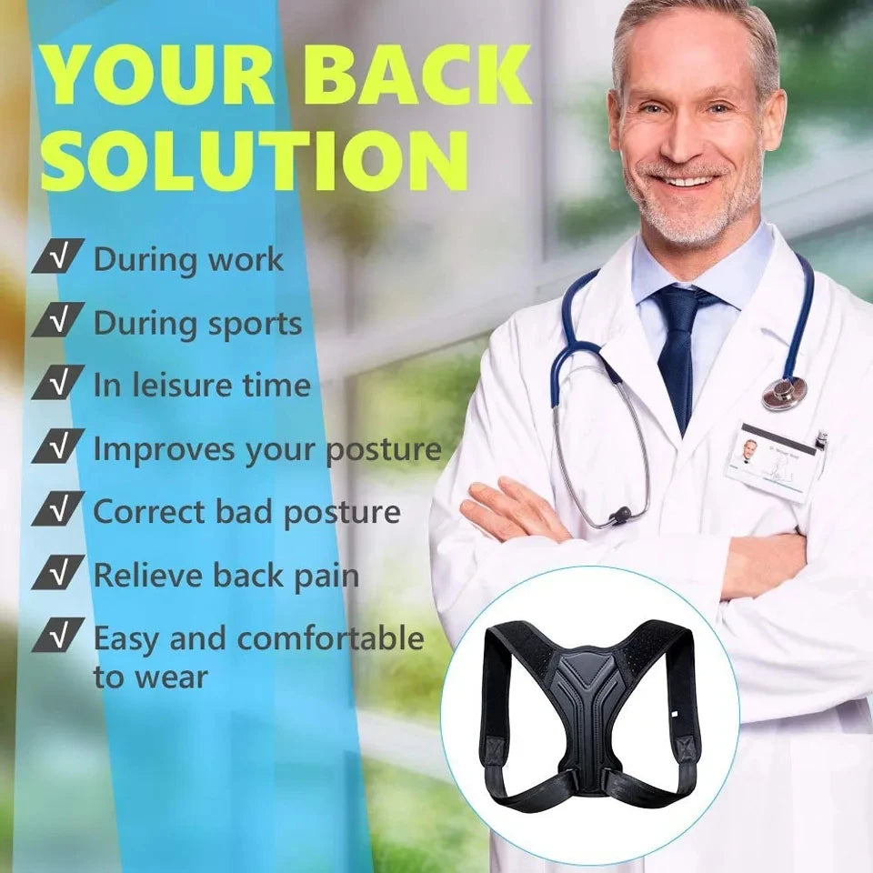 LOYPHARD Adjustable Posture Corrector Back Brace for Spine & Shoulder Support.