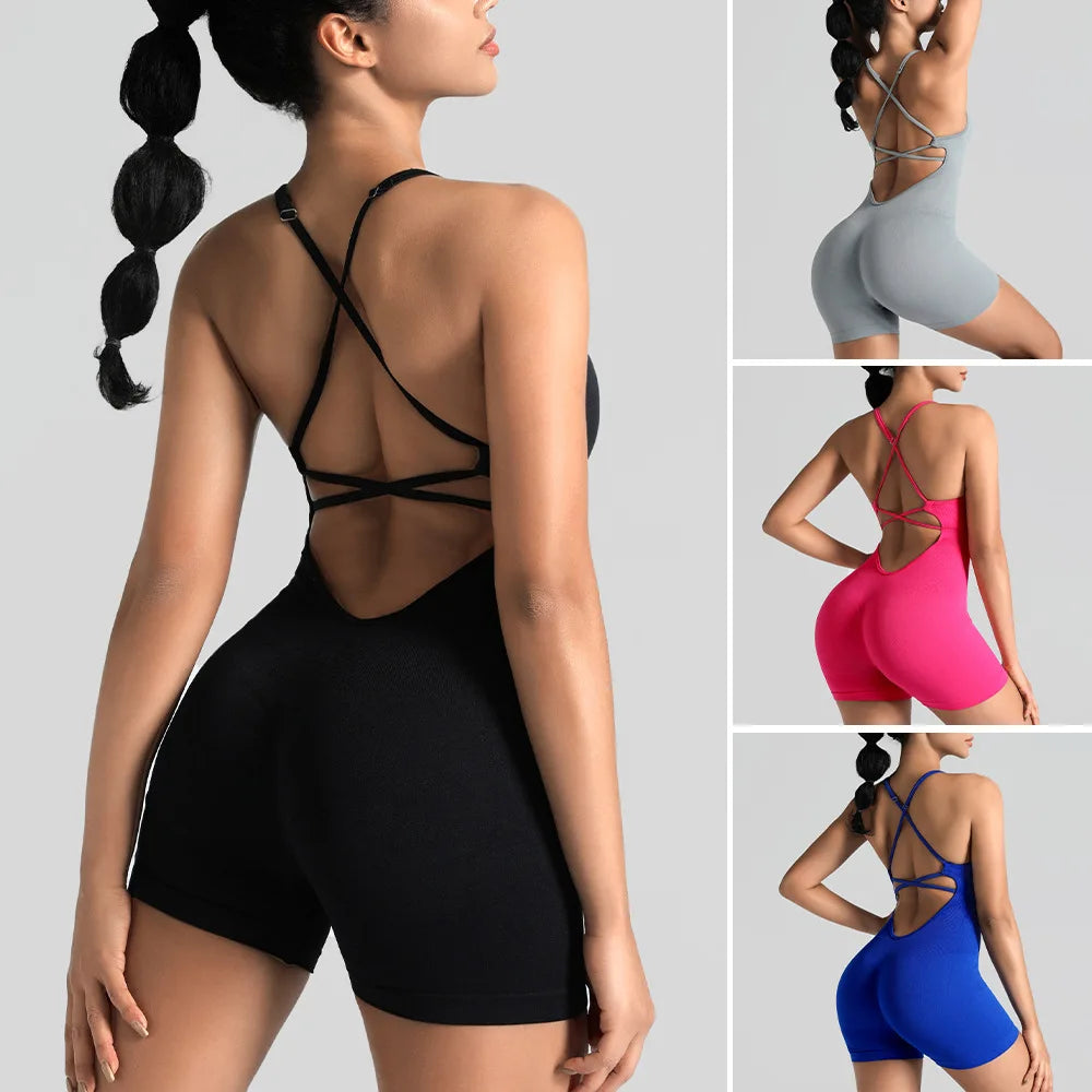 LOYPHARD SculptFit Yoga Jumpsuit – Women's One-Piece Activewear Set