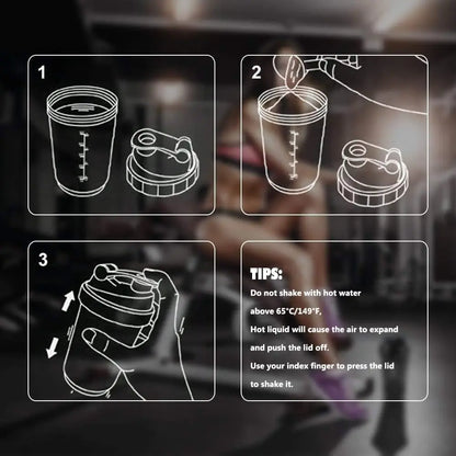 LOYPHARD 3-Layer Protein Shaker Bottle – Leakproof Mixing Cup for Gym, Fitness & Bodybuilding.