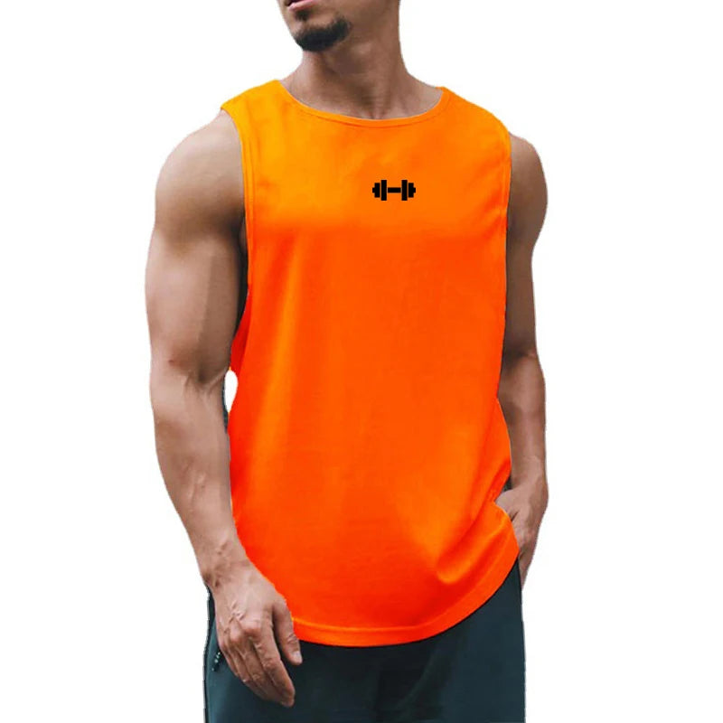 LOYPHARD orange workout tank top for men