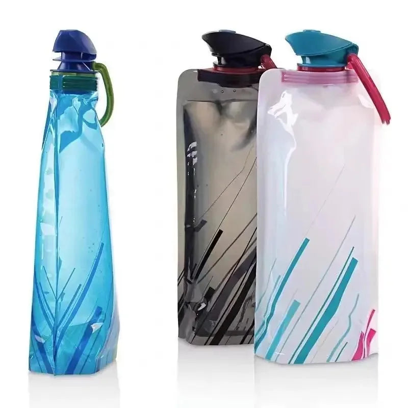 LOYPHARD™ 700ML Foldable Water Bottle – Reusable Soft Flask for Travel, Camping & Outdoor Sports.