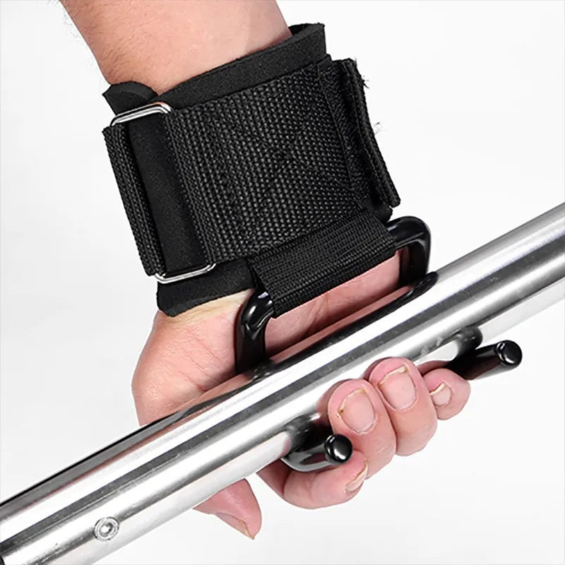 LOYPHARD Power Lifting Hooks With Wrist Wraps for Gym & Fitness Training.