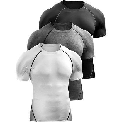LOYPHARD Men's Compression Performance T-Shirt – Quick Dry Athletic Tee for Running, Gym & High-Intensity Training