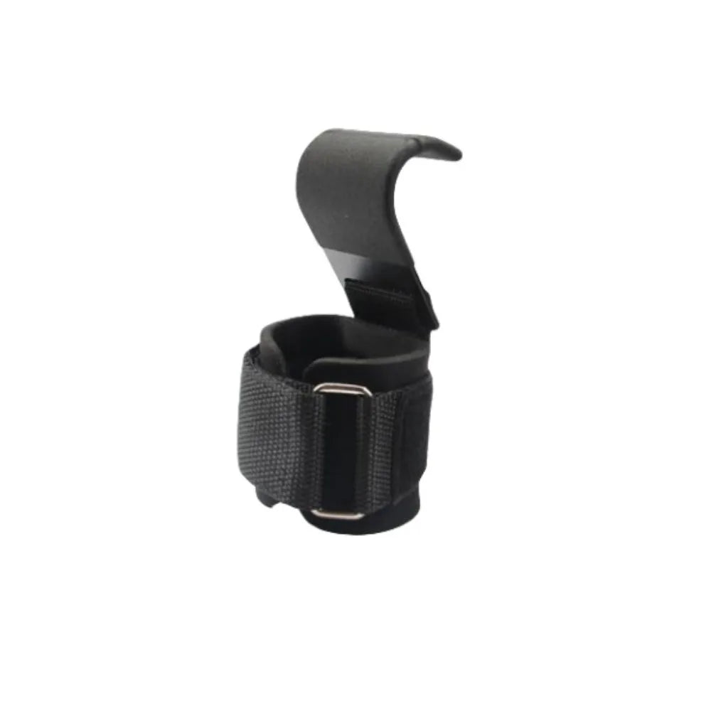 LOYPHARD Adjustable Steel Hook Grips Wrist Support for Weight Lifting & Gym Training.
