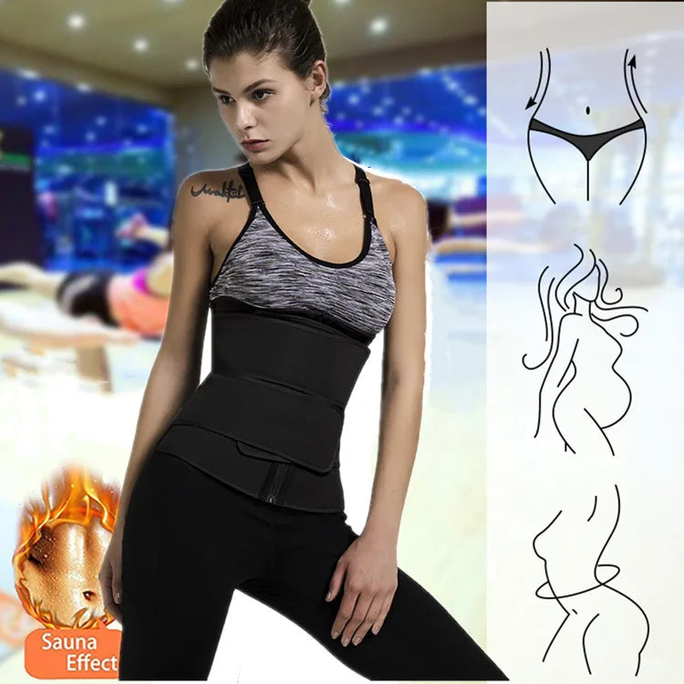 LOYPHARD SweatTrim Waist Trainer Belt – Fat Burning Fitness Shaper for Workout.