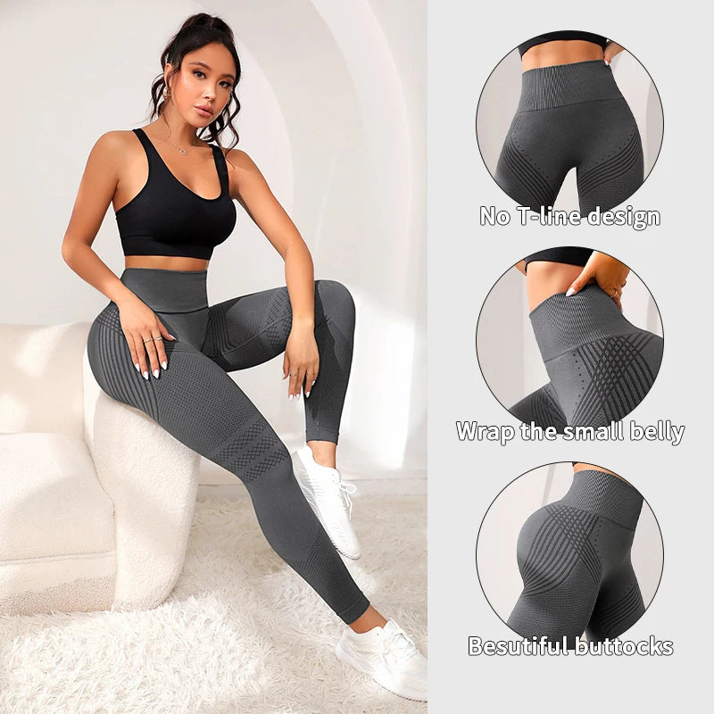 LOYPHARD High-Waist Sports Leggings – Women's Stretch Fitness Pants for Running, Yoga & Gym Workouts