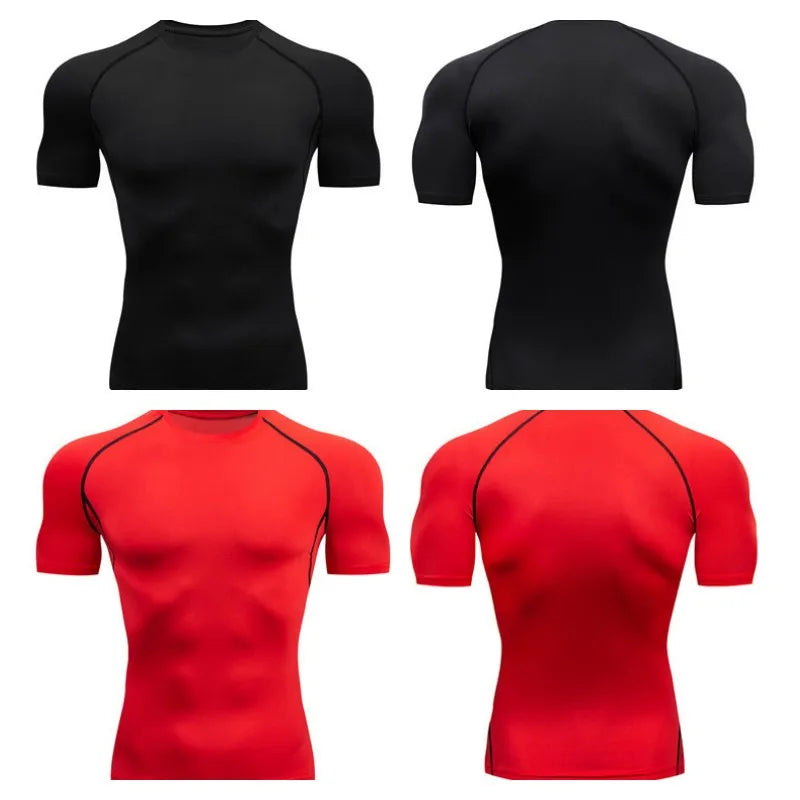 LOYPHARD Men's Compression Running Shirt – Quick Dry Performance Tee for Gym, Running, Training & Muscle Support