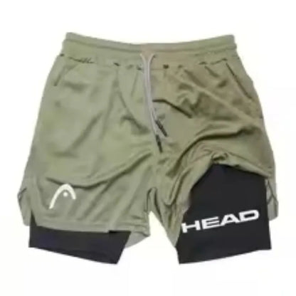 LOYPHARD Men's 2-in-1 Training Shorts – Quick Dry Running & Gym Shorts for Comfort, Support & Peak Performance