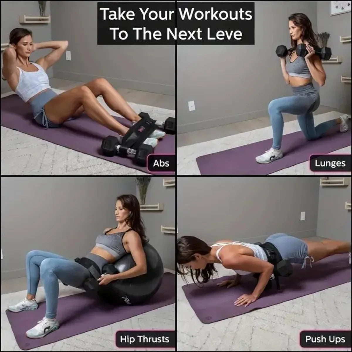 LOYPHARD Adjustable Weighted Waist Belt, for Home Workouts, Dumbbell Training & Hip Shaping, Home Gym Fitness Equipment