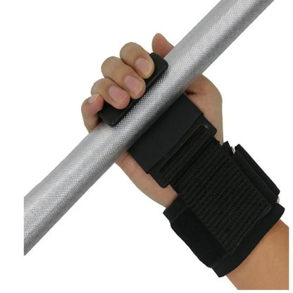 LOYPHARD Adjustable Steel Hook Grips Wrist Support for Weight Lifting & Gym Training.