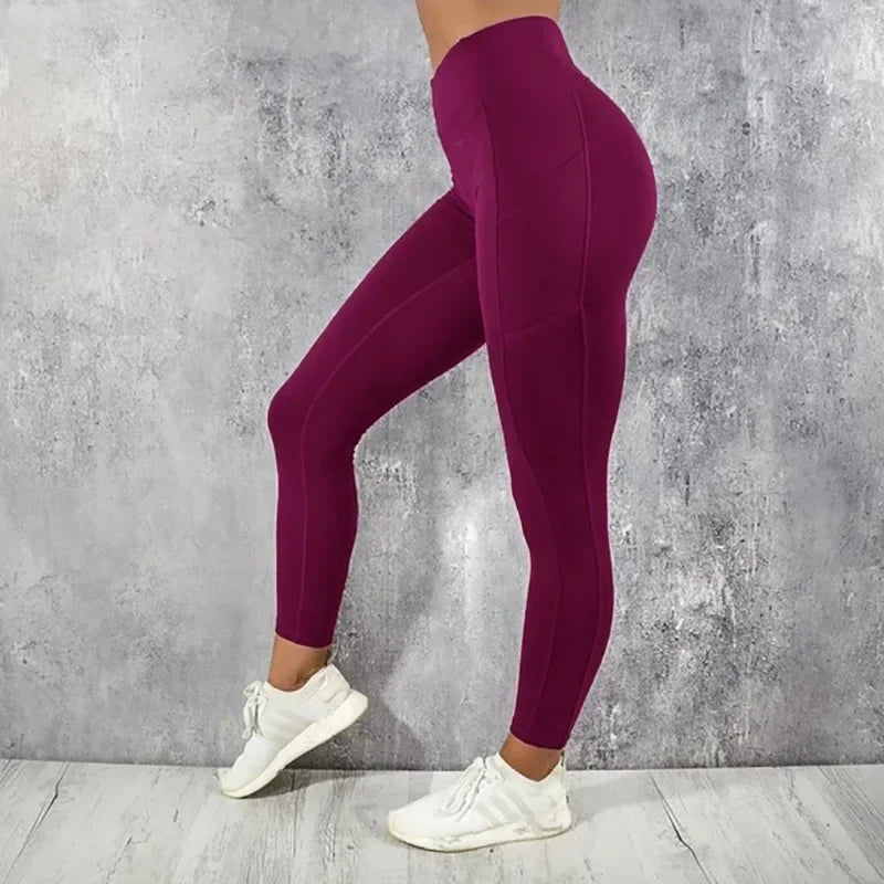 LOYPHARD High-Waist Yoga Leggings with Pockets – Stretch Fitness Pants for Gym, Running & Everyday Comfort