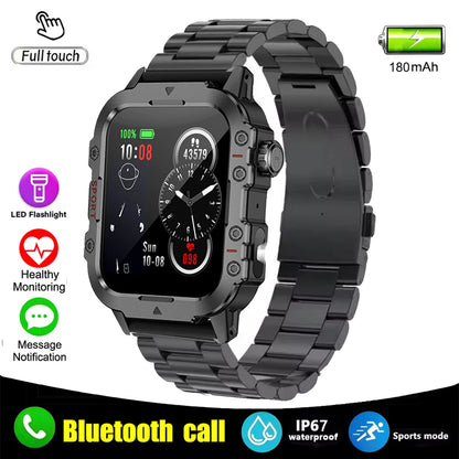 LOYPHARD Military Smart Watch 2026 – Rugged Outdoor Fitness Tracker with Bluetooth Calling, Health Monitoring & IP67 Water Resistance