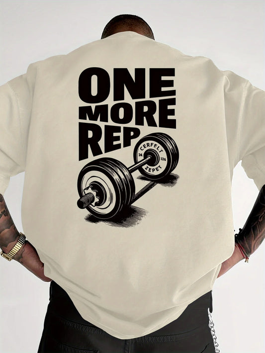LOYPHARD One More Rep Oversized Gym T-Shirt – Vintage Fitness Edition