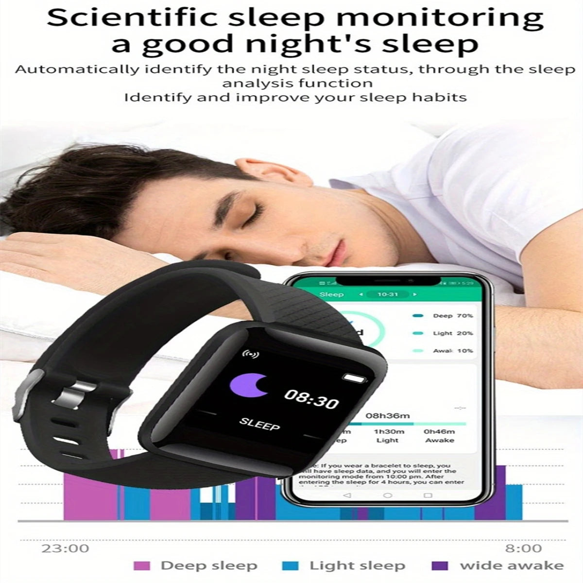 LOYPHARD PulseTrack Smart Watch – Fitness & Heart Rate Monitoring Sports Watch.