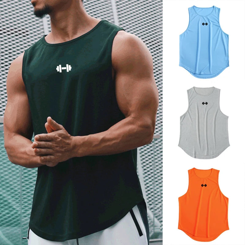 LOYPHARD Men's Quick-Dry Gym Tank Top Sleeveless Fitness Shirt for Training and Workout