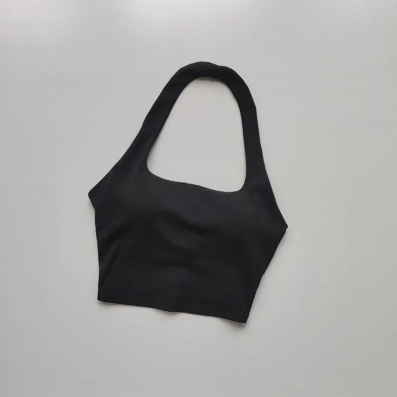 LOYPHARD Women's Fitness Sports Bra – Backless Workout Crop Top for Gym, Yoga & Activewear