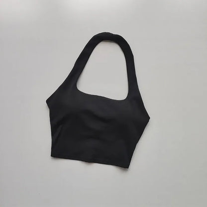 LOYPHARD Women's Fitness Sports Bra – Backless Workout Crop Top for Gym, Yoga & Activewear