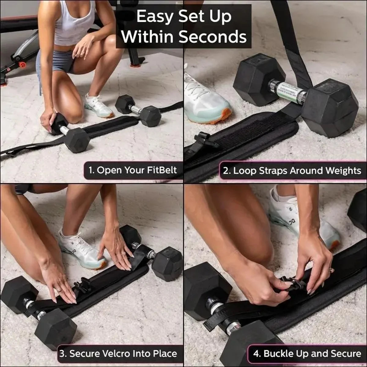 LOYPHARD Adjustable Weighted Waist Belt, for Home Workouts, Dumbbell Training & Hip Shaping, Home Gym Fitness Equipment