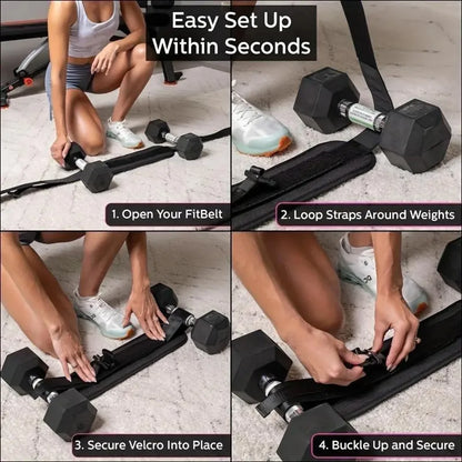 LOYPHARD Adjustable Weighted Waist Belt, for Home Workouts, Dumbbell Training & Hip Shaping, Home Gym Fitness Equipment