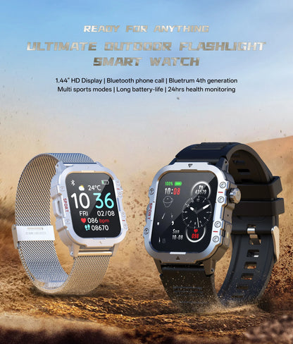 LOYPHARD Military Smart Watch 2026 – Rugged Outdoor Fitness Tracker with Bluetooth Calling, Health Monitoring & IP67 Water Resistance