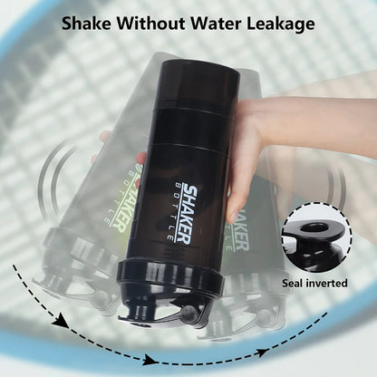 LOYPHARD 3-Layer Protein Shaker Bottle – Leakproof Mixing Cup for Gym, Fitness & Bodybuilding.