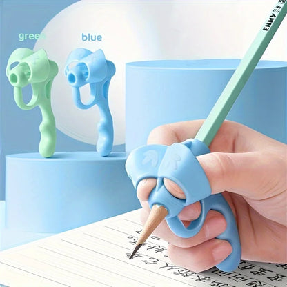 LOYPHARD™ 4PCS Writing Grip Corrector Set – Soft Silicone Handwriting Aid for Kids & Students